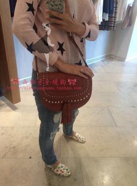 小蛮妈西班牙 mango新款铆钉流苏单肩包55053672 国现