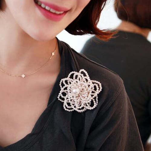 设计师手工韩国高档奢华珍珠胸针