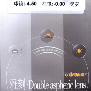 全真光学 近视急速变色 1.56双非球面树脂变色镜片 眼睛片 2片