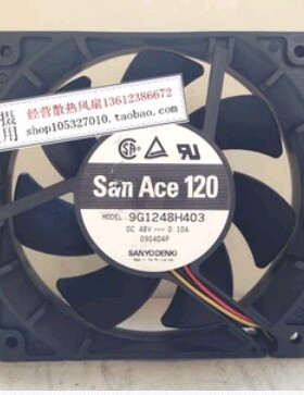 日本三洋 12CM静音风扇 12025 48V 0.10A 9G1248H403 双滚珠