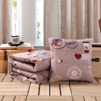 抱枕被子两用 沙发办公室午休靠枕被空调被 汽车腰枕床头靠背垫