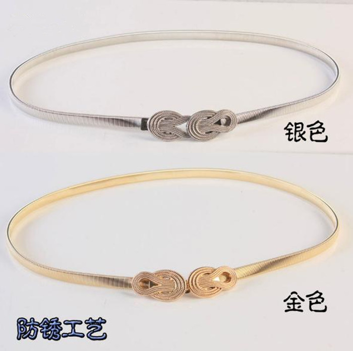 韩国金色百搭风细腰带