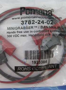 Pomona 测试引线 香蕉量表接口 609.60mm 黑色和红色 3782-24-02