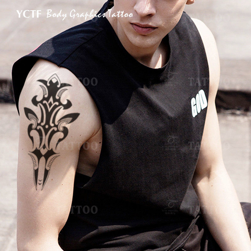 亿彩腾飞手臂图腾花臂身贴防水纹身贴男持久花臂纹身贴防水男图腾