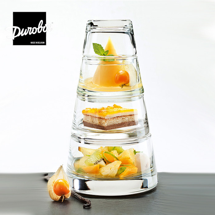 佛系装饰品多用日式玻璃碗甜品酸奶碗沙拉碗叠置金字塔形玻璃器