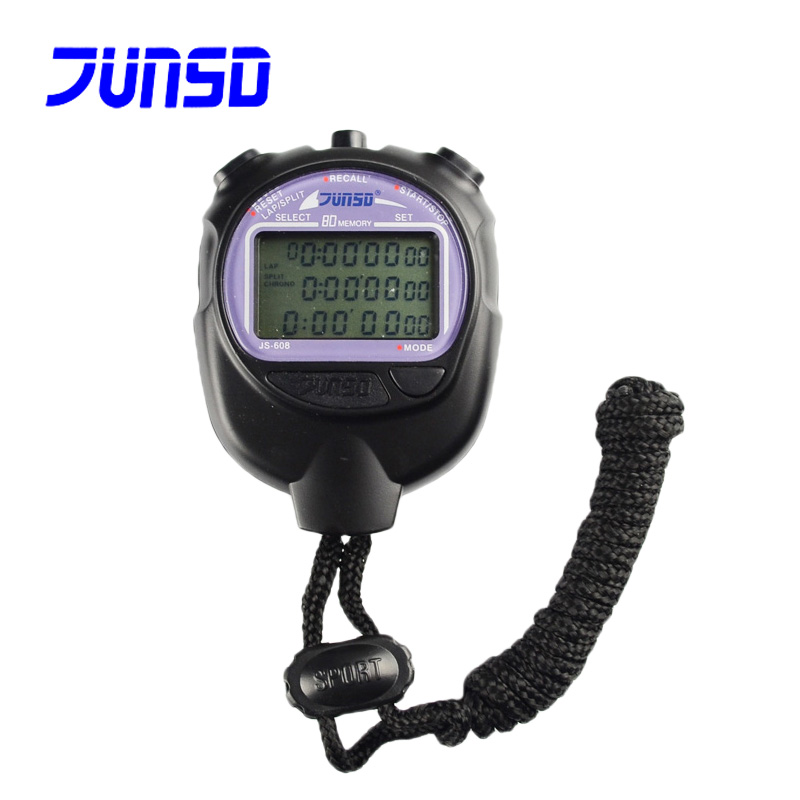 君斯达JS-608秒表 三排大显示80道记忆 计时器 节拍器