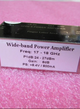 美国进口 17-18GHz 24-27dBm SMA 射频微波中功率放大器