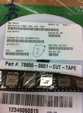 788000001 78800-0001 莫仕/molex 连接器 接插件 原装正品 现货