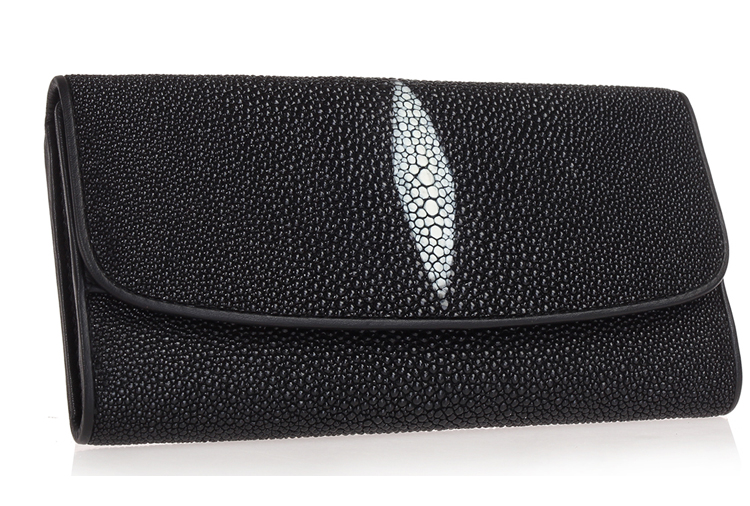 泰国正品珍珠鱼皮手拿钱包ROTA