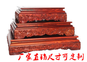 红木长方形底座 实木红檀石头玉石摆件底座 花盆古玩佛像底座