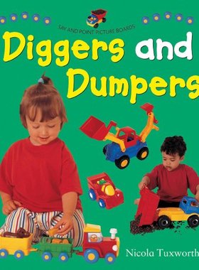 【预售】Say and Point Picture Boards: Diggers and Dumpers