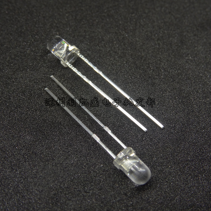 F3白发蓝蓝光 蓝色 3MM LED发光二极管 白色灯 短脚 1000只=15元