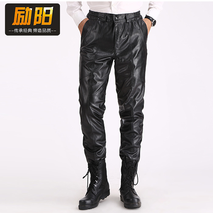 Pantalon cuir homme serré PU pour hiver - Ref 1488984 Image 1