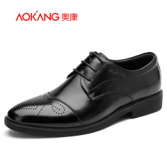 Aucom fall 2015 Brock carved leather new men's fashion business dress shoes shoes tidal shoes men's shoes