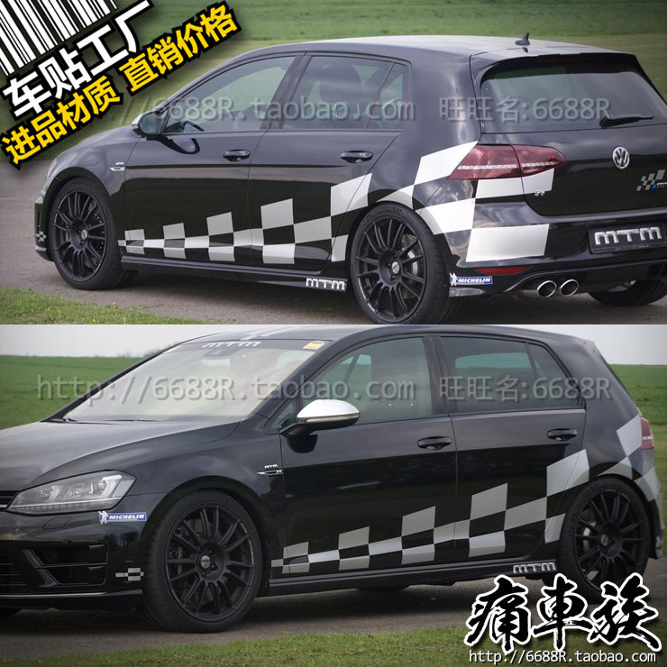 大众高尔夫7车贴拉花 GOLF 7 6车身贴纸 专用装饰改装贴POLO 尚酷