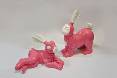 DIONE小号兔子摆件马卡龙色忍者超可爱独家工厂直销摆件