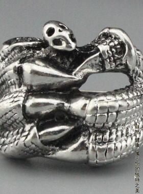 非主流生肖鹰爪朋克风夜店戒指