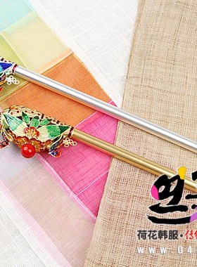 新娘婚礼盘头簪子 金银色鸳鸯 朝鲜族舞台头饰  H-P03944