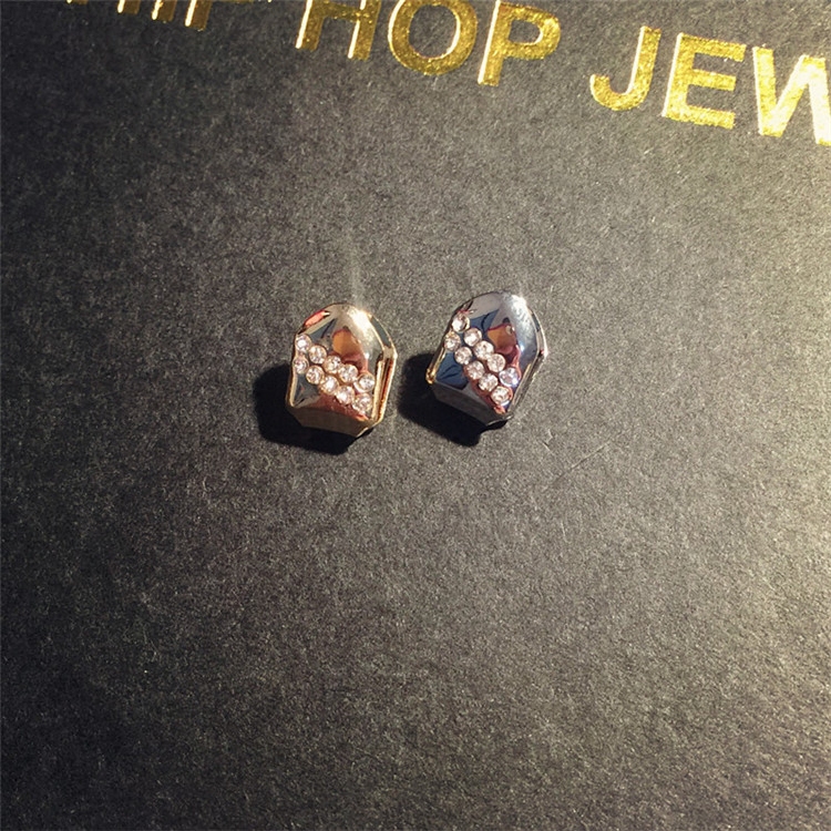 欧美黑人金牙 10颗超闪锆石金牙套 hiphip潮人嘻哈说唱金牙套