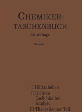 【预订】Chemiker-Taschenbuch: Ein Hilfsbuch ...