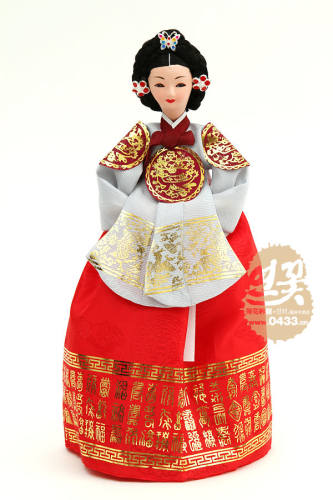 韩国韩服娃娃传统工艺品正品