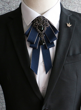 英伦韩版潮男领结结婚新郎伴郎婚礼红色领花领结男正装男钻领结女