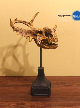 欧式风世界恐龙摆件头骨标本