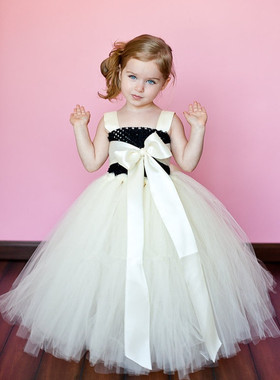 white princess baby girl tutu party wedding dress skirt