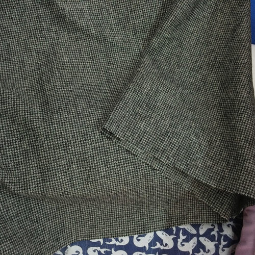 diy服装灰色粗纺呢子千鸟格布料