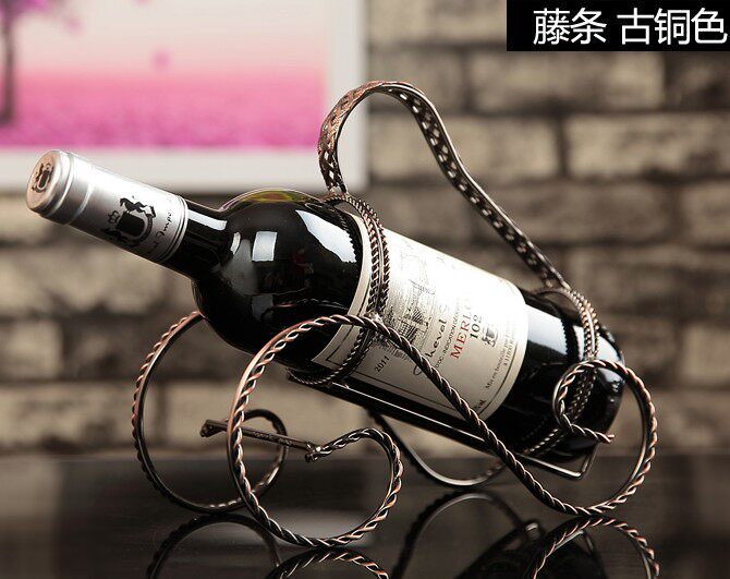 热卖红酒架创意欧式时尚铁艺葡萄酒瓶架酒具酒托摆设复古杯架子