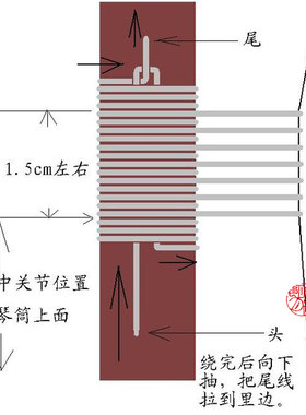 咖啡色 白色 专业二胡千斤线 二胡千金线 2米 音色佳蜡型