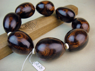 马狮麟越南黄花梨佛珠36mm 越黄鸽子蛋念珠大料鬼脸手串A60号