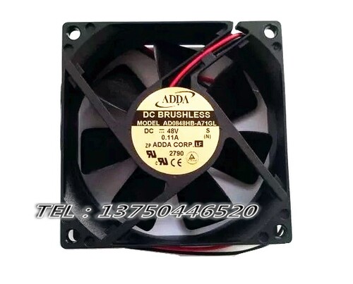 AD0848HB-A71GL ADDA 8025 48V 0.11A 8CM/厘米 双滚珠变频器风扇