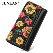 LAN-June 2016 new style leather ladies wallet large zip around wallet