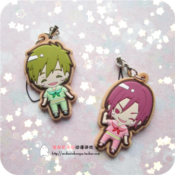 男子游泳部水手服橡胶挂件橘真琴