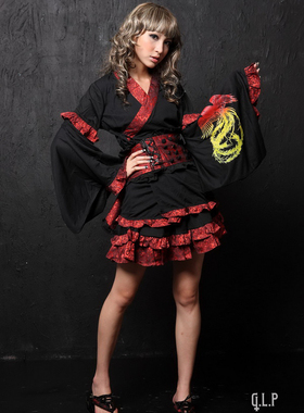 ╋魔叹╋ GLP 可拆袖配腰封视觉KERA杂志款改良和风和服 61170BR