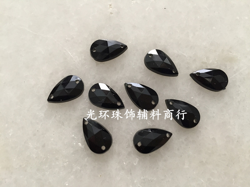 diy黑色水滴辅料手缝钻