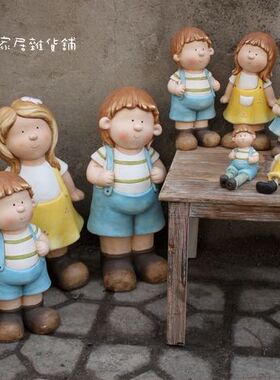 大型欧式风鱼池落地摆件假山流水