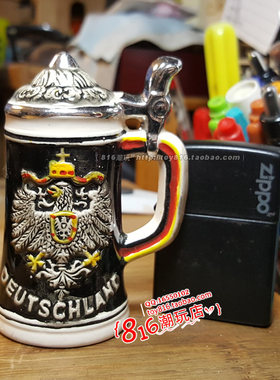 德国黑啤啤酒壶陶瓷冰箱贴