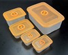 Five suit Multi-grid Crisper food Storage box Plastic seal up Refrigerator Microwave Oven storage box Lunch box