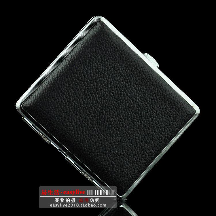 包邮正品双枪18支装 真皮烟盒 经典款 男士精品烟盒 超薄 创意