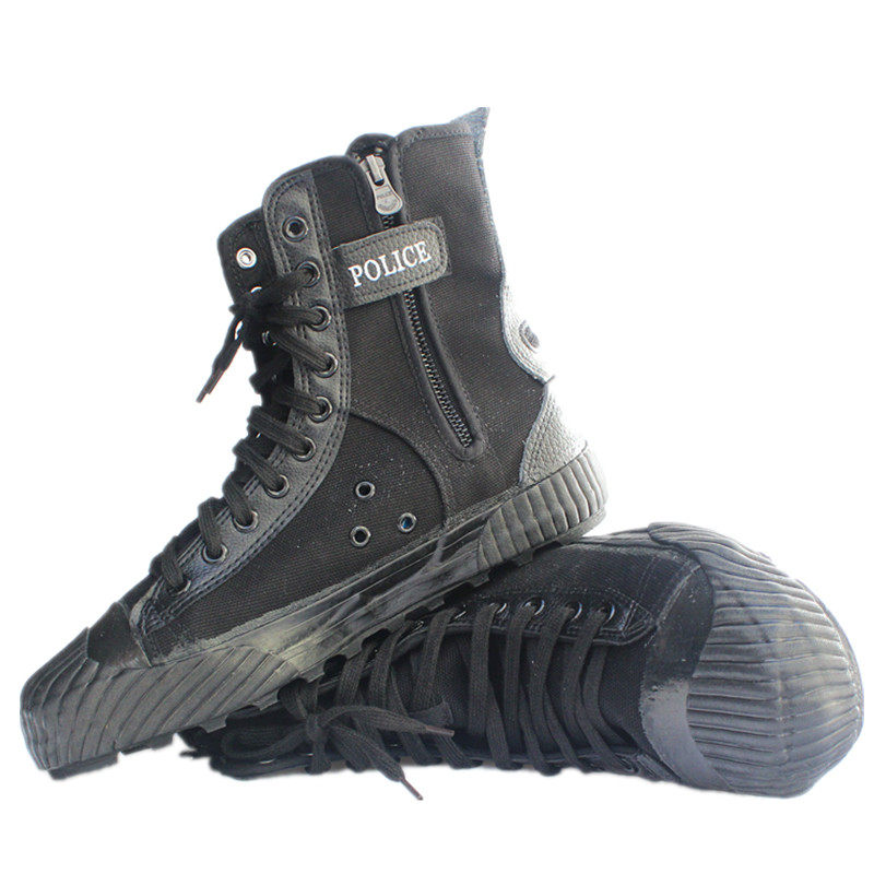 Bottes militaires en toile - porter - Ref 1398987 Image 3