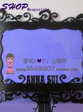 Anna Sui安娜苏2012限量品经典LOGO蔷薇花黑色铁质相框