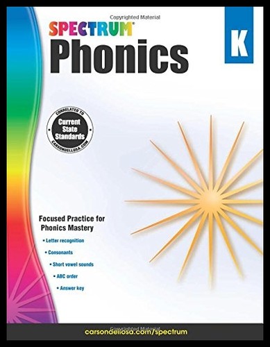 Spectrum Phonics, Grade K 英文原版 Spectrum 单词拼读，幼儿园