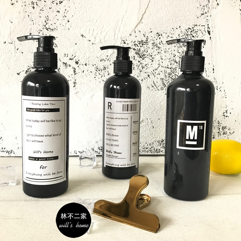 ins Northern Europe Shampoo Separate loading bottle circular bottle Bathing Lotion bottle Shower Gel Plastic Pressing the bottlein the Family/Personal Cleaning Tools , Sanitary appliances/Bathroom accessories , Emulsion is  category - from Buy2taobao.com to provide professional Taobao agent buy service