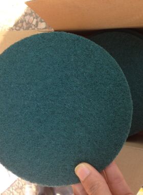 3M亚麻抛光片，scotch-brite不织布，6寸绿色，不锈钢打磨抛光砂