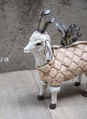 小绵羊复古做旧欧式风家居装饰