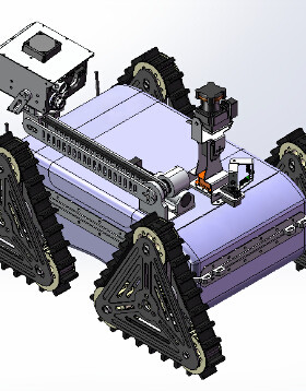 H 先进移动救援机器人alpha类型 3D建模图纸资料