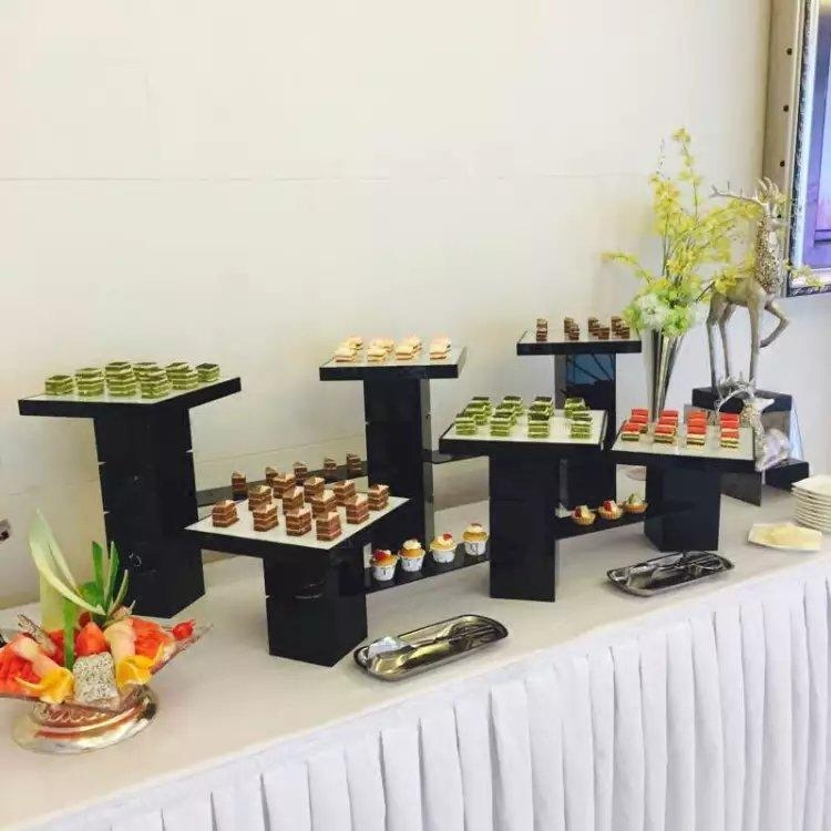亚克力甜品台冷餐茶歇架 自助餐新款酒会食品蛋糕寿司点心展示架