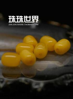 蜜蜡文玩佛珠配件桶珠散珠